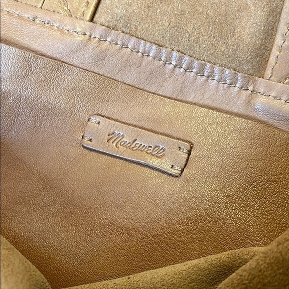 MADEWELL Piazza Tan Brown Leather Crossbody Adjustable Strap Hand Bag - Picture 12 of 14